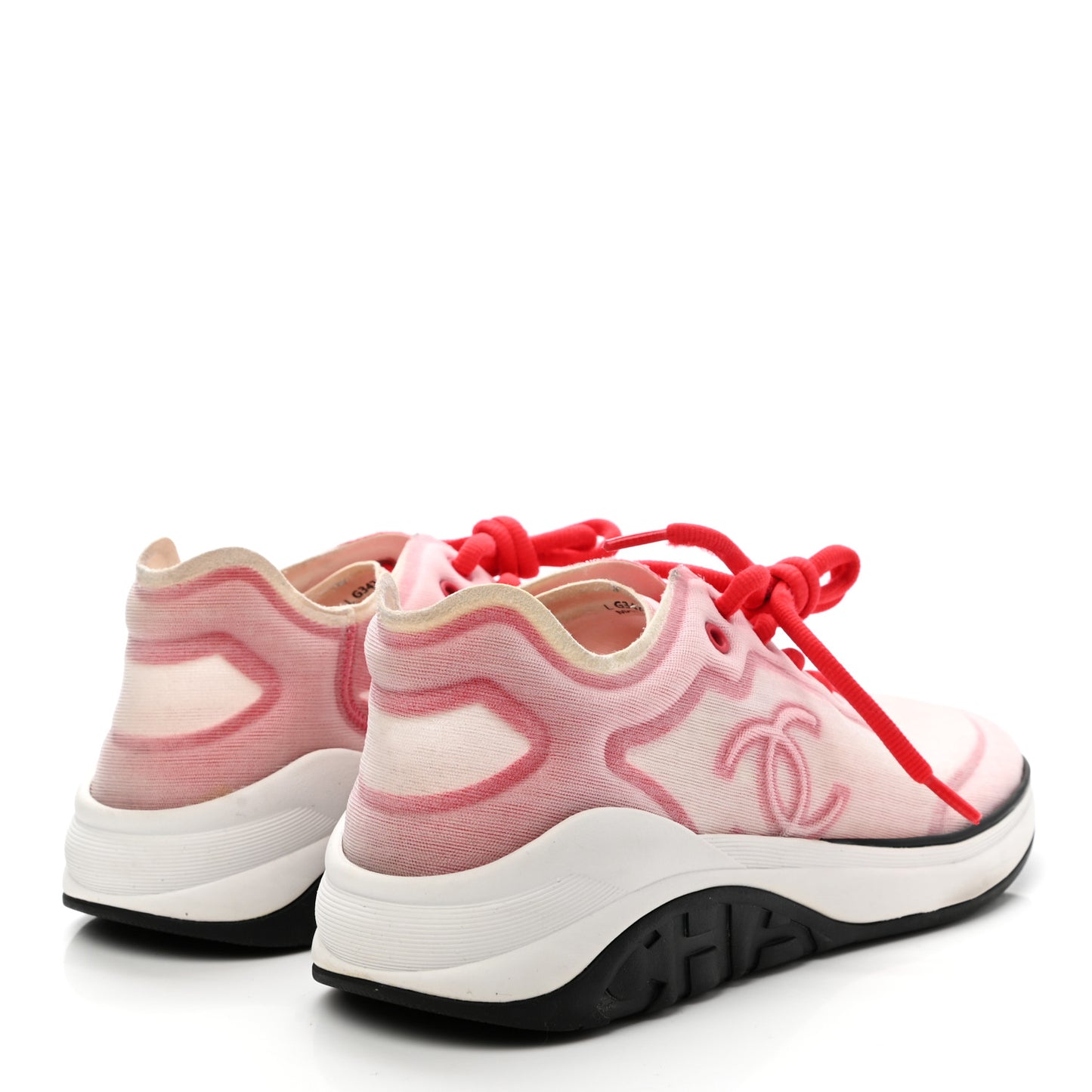 Lycra Fabric CC Sneakers 40 White Red