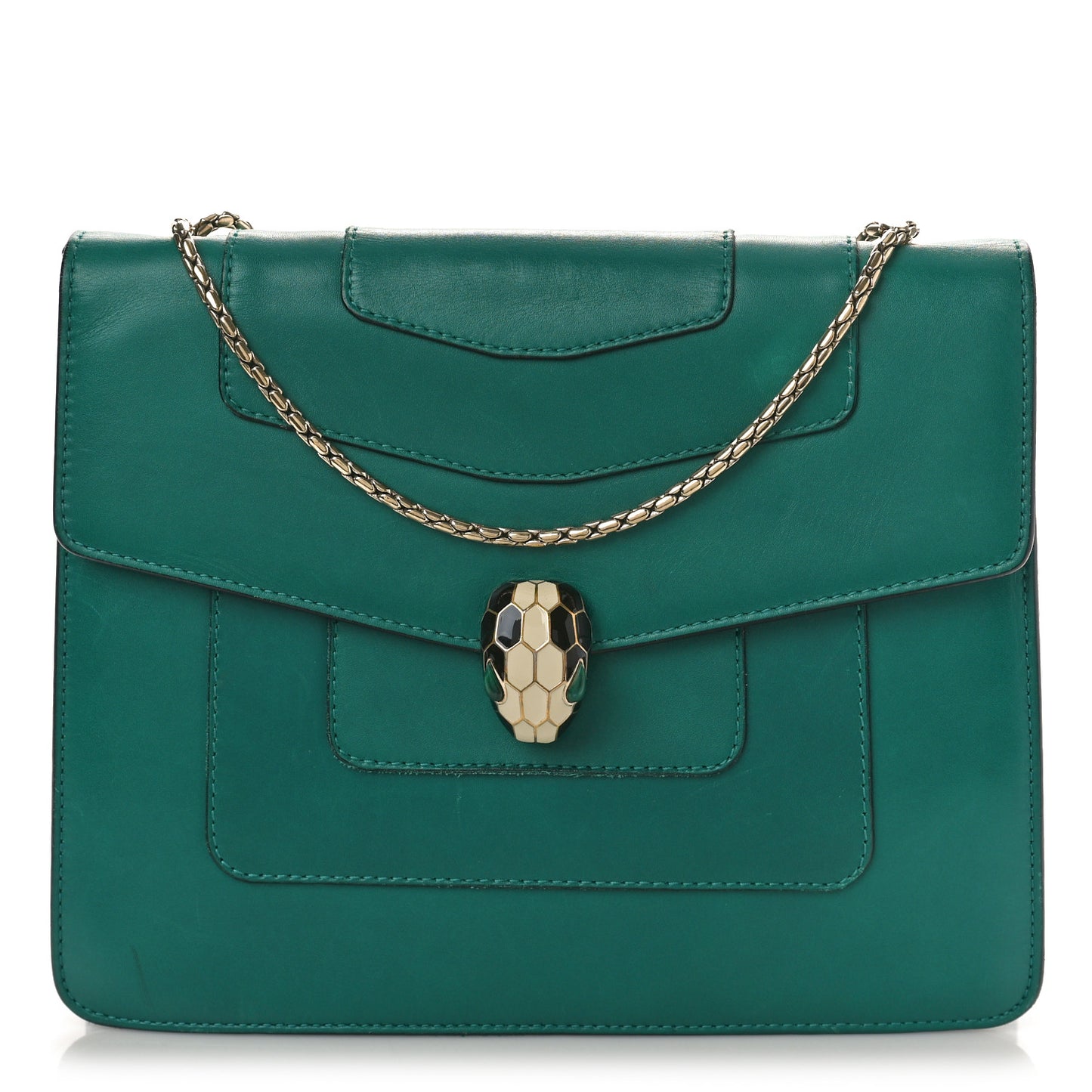 Calfskin Serpenti Forever Crossbody Emerald Green