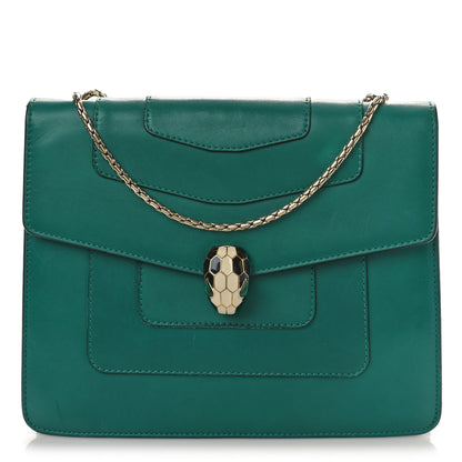Bulgari Calfskin Serpenti Forever Crossbody Emerald Green 1 of 11