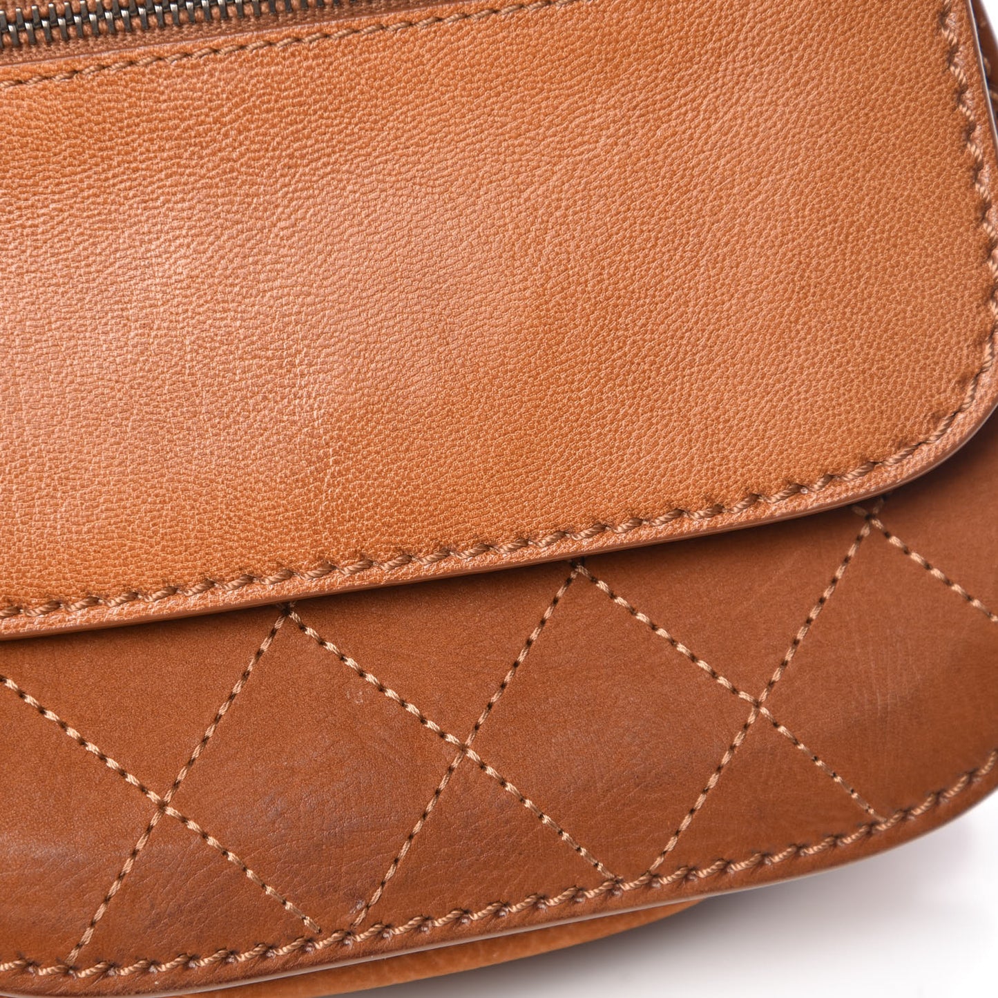 Suede Coco Twin Small Flap Marron