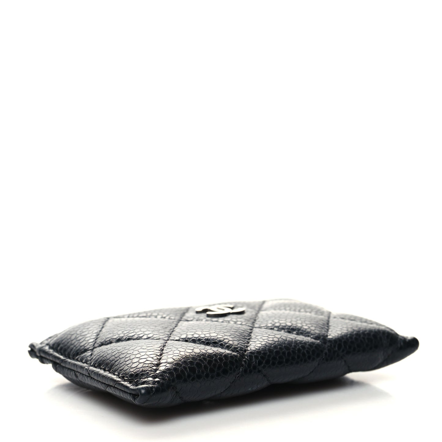 Caviar Quilted Card Holder Black