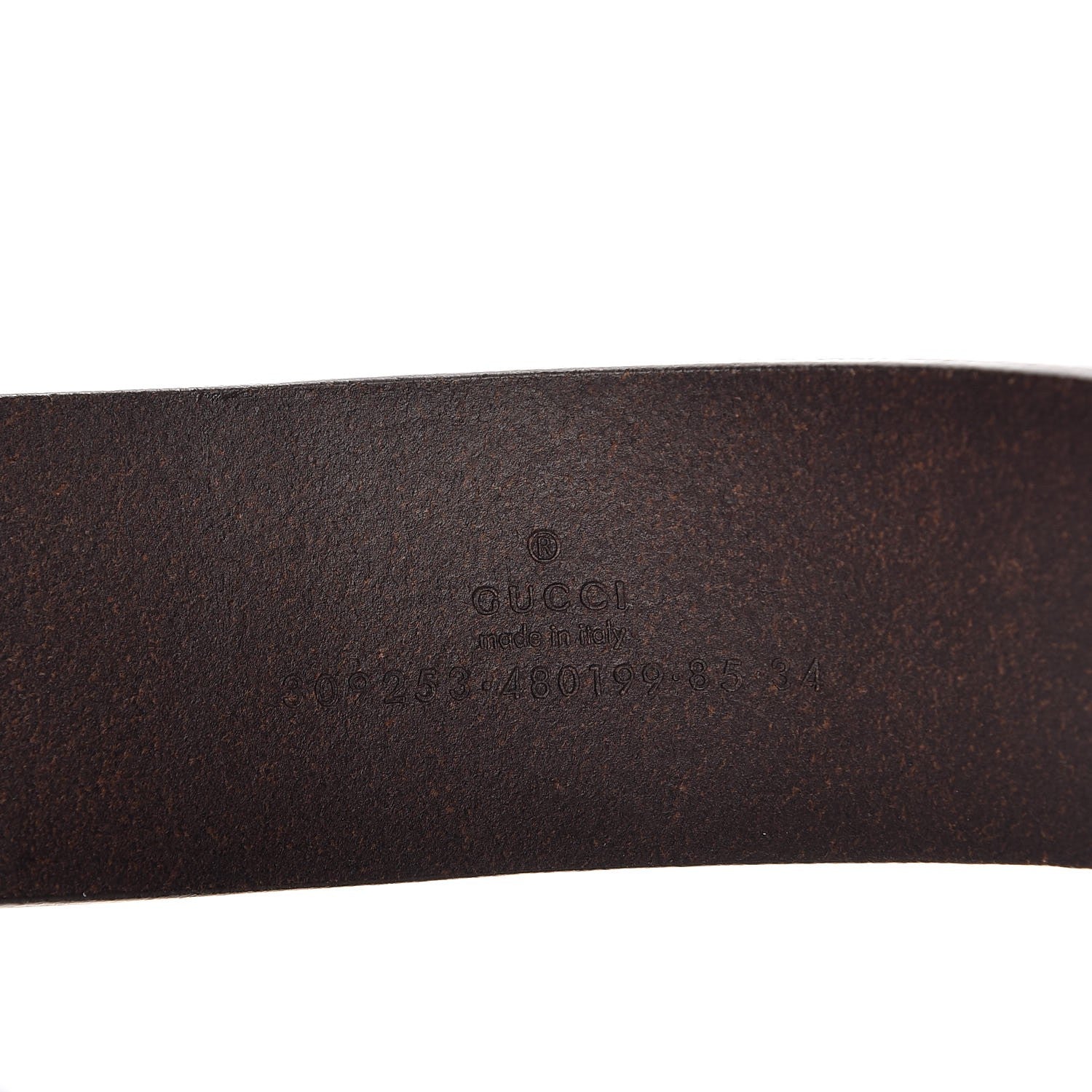 Gucci Calfskin Studded Interlocking G Belt 85 34 Dark Brown 6 of 6