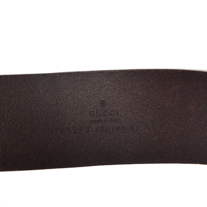Gucci Calfskin Studded Interlocking G Belt 85 34 Dark Brown 6 of 6