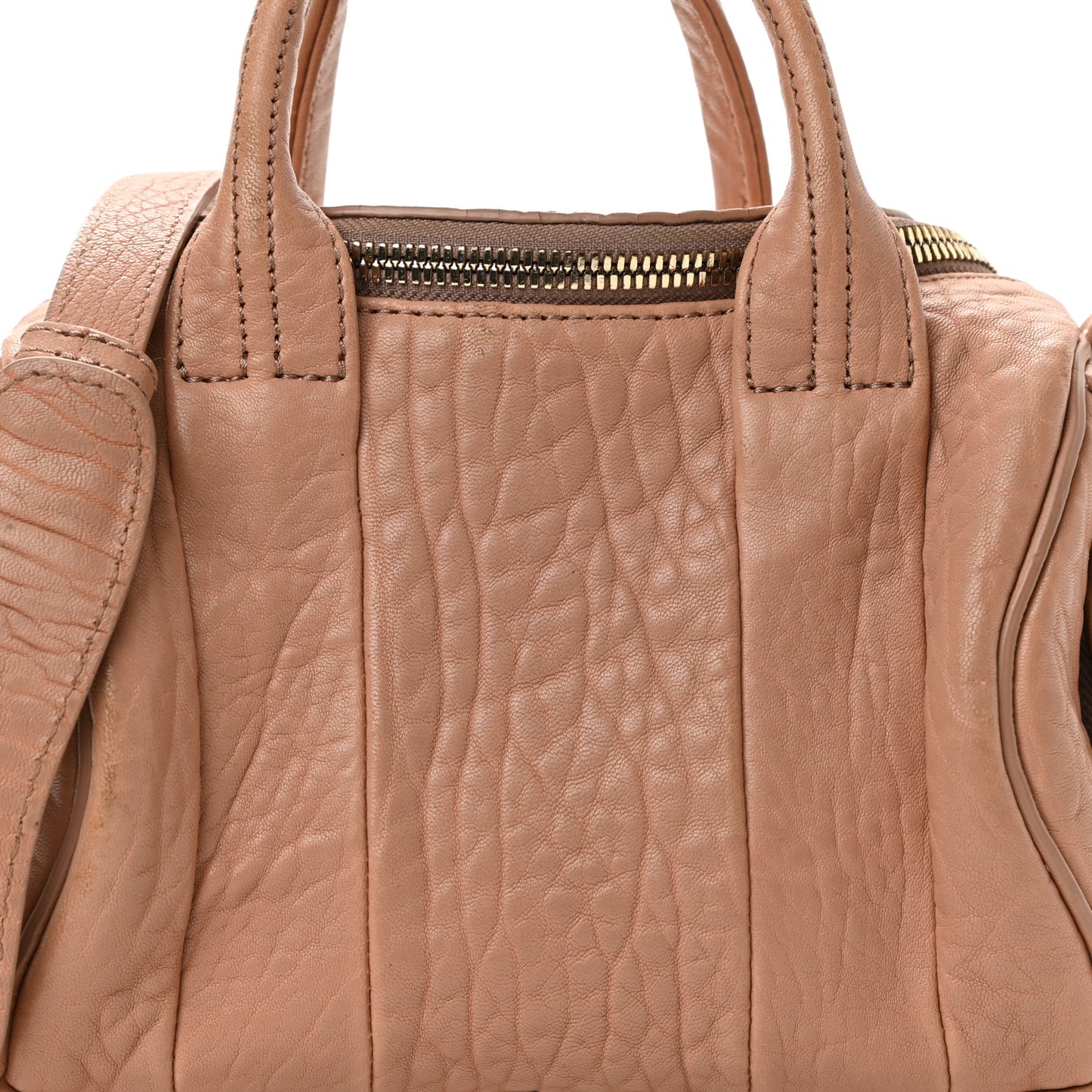 Pebbled Lambskin Mini Rockie Truffle Gold Hardware