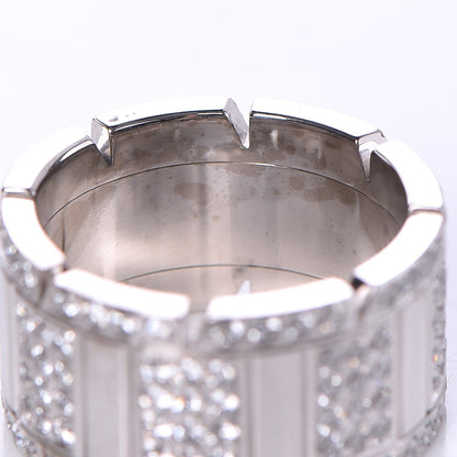 Cartier 18K White Gold Diamond Tank Francaise Ring 53 6.25 4 of 7