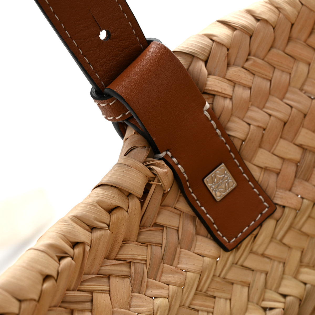 Raffia Basket Tote Bag Natural Tan