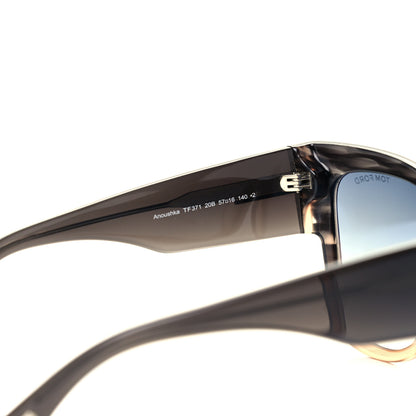 Tom Ford Acetate Anoushka Cat Eye Sunglasses TF371 Melange Grey Peach 5 of 8