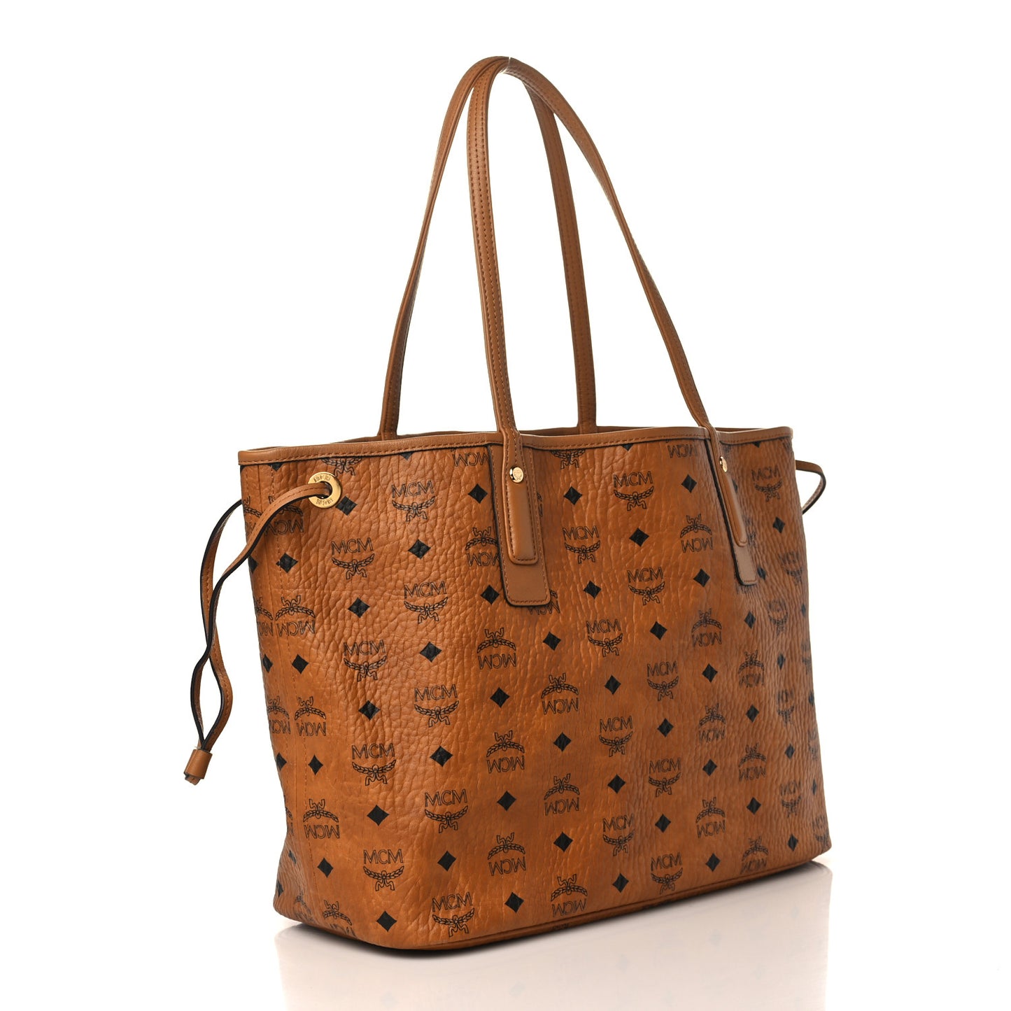 Visetos Medium Liz Reversible Shopper Tote Cognac