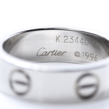 Cartier 18K White Gold 5.5mm LOVE Ring 52 6 4 of 6