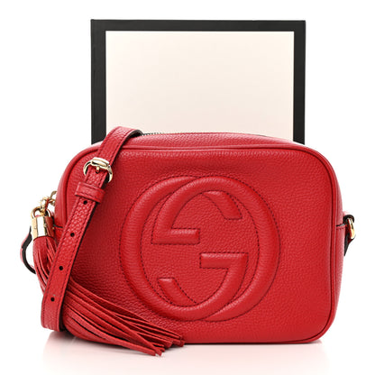 Gucci Pebbled Calfskin Small Soho Disco Bag Tabasco Red 15 of 15