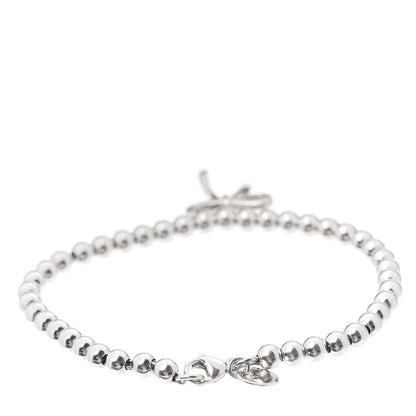 Tiffany Sterling Silver 4mm Bow Bead Bracelet 3 of 6
