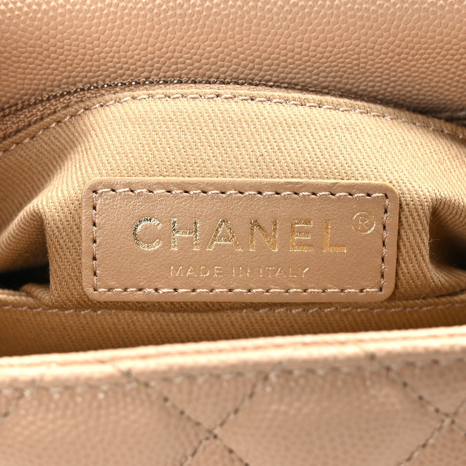 Chanel Caviar Lizard Embossed Quilted Mini Coco Handle Flap Beige 6 of 9