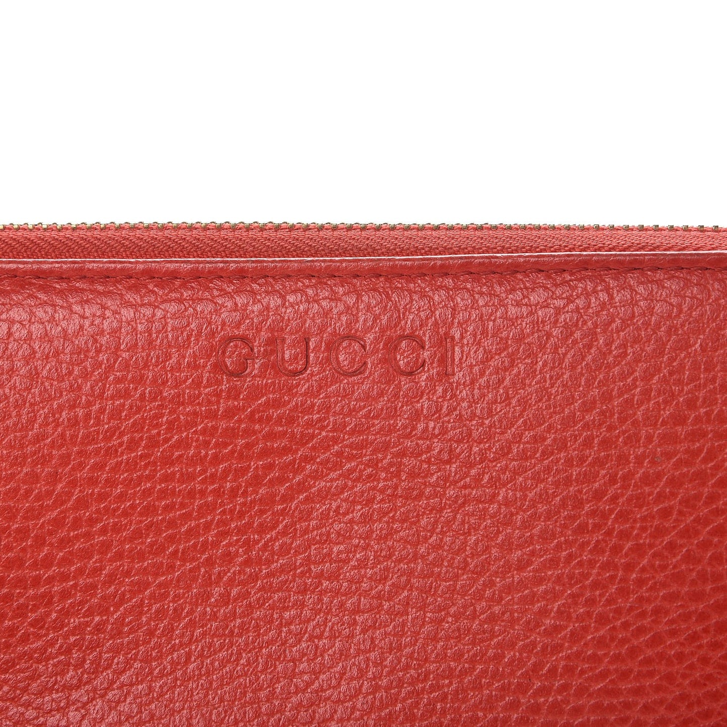 Pebbled Calfskin Donna Long Wallet Red