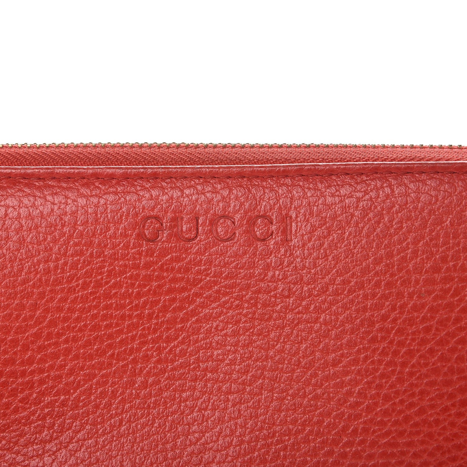 Gucci Pebbled Calfskin Donna Long Wallet Red 7 of 28