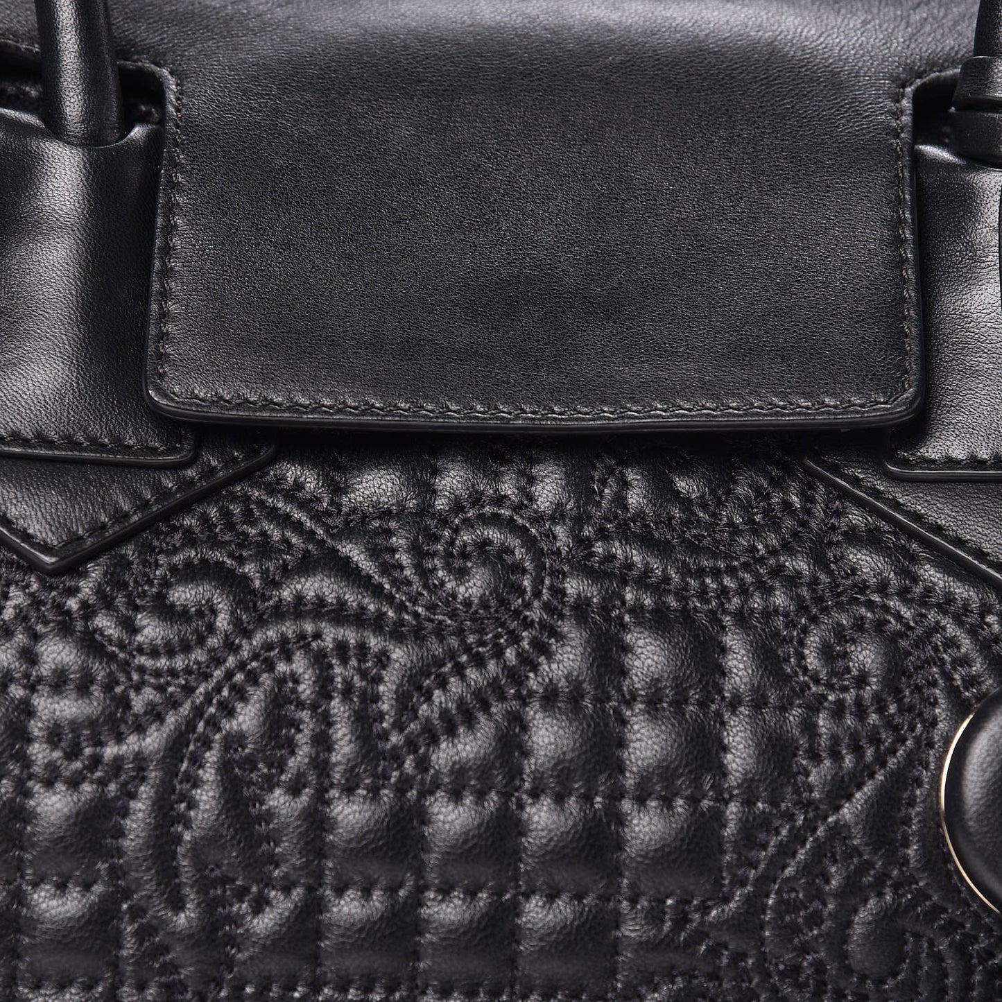 Barocco Quilted Nappa Vanitas Bag Black