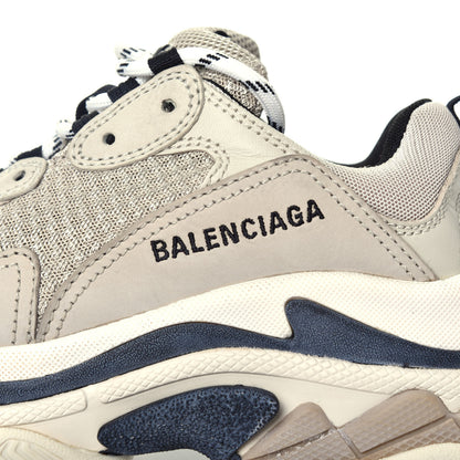 Balenciaga Fabric Mesh Womens Triple S Sneakers 35 Beige Black 7 of 8
