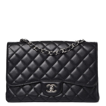 Chanel Caviar Quilted Jumbo Single Flap Black 1 of 8