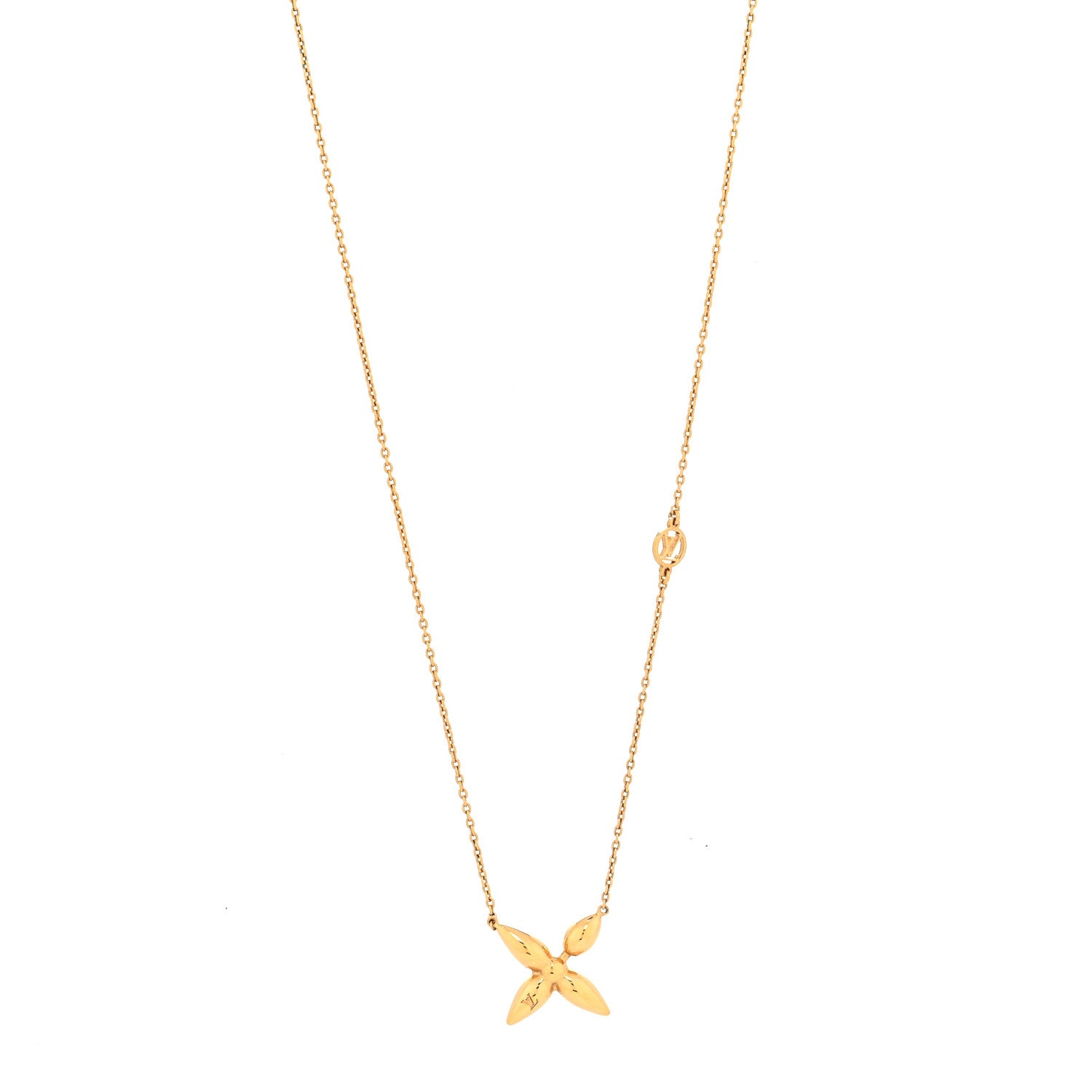 Louis Vuitton Metal Louisette Necklace Gold 1 of 6