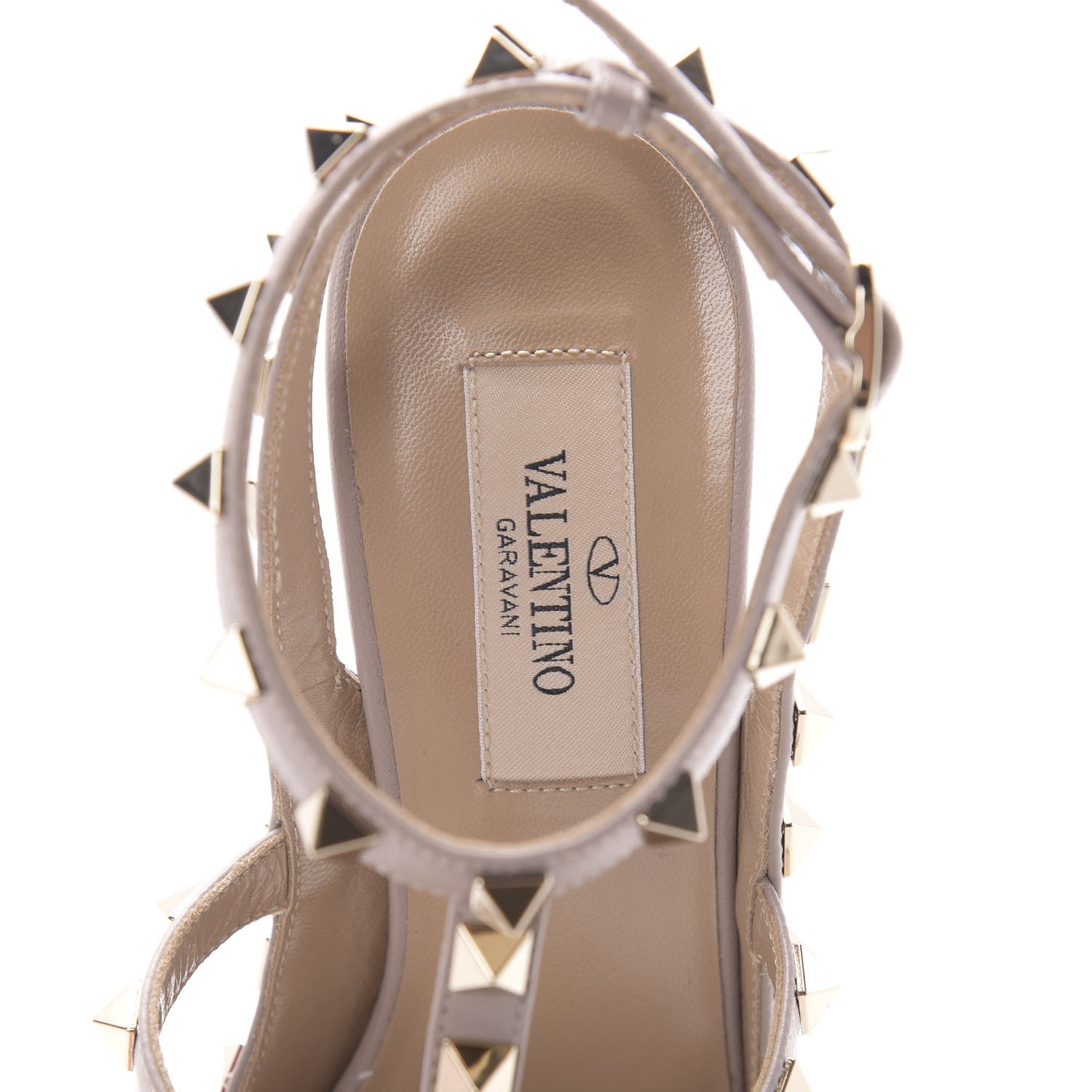 Valentino Garavani Patent Nappa Rockstud Ankle Strap 100mm Pumps 36 Black Poudre 7 of 11