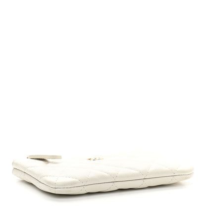 Chanel Caviar Quilted Small Cosmetic Case White 4 of 7