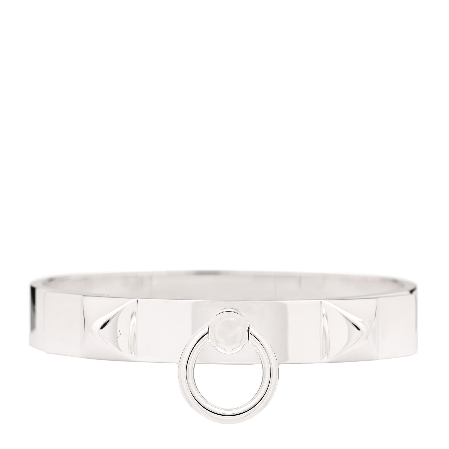 Hermes Sterling Silver PM Collier De Chien Bracelet SH 1 of 3