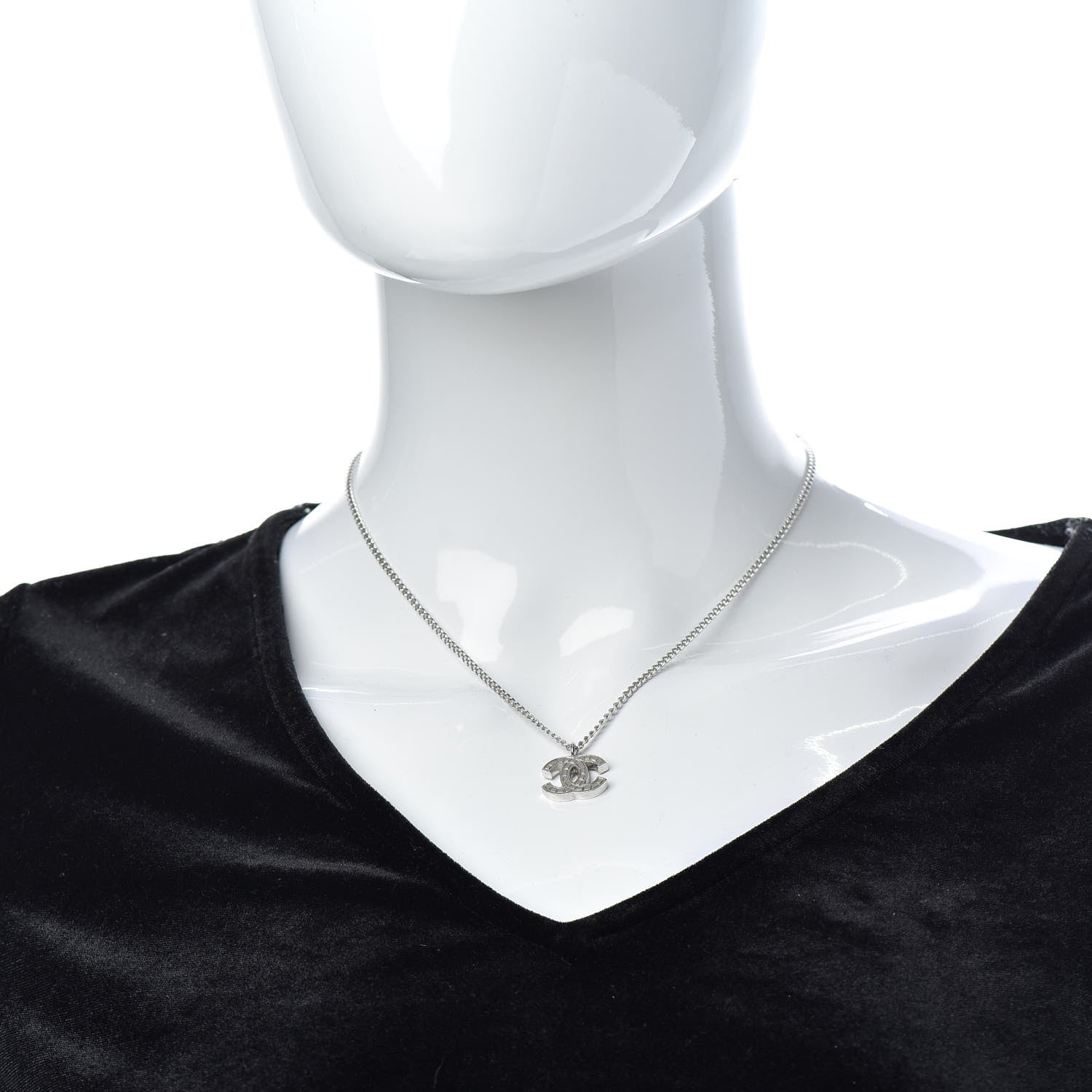 Chanel CC Necklace Silver 2 of 5