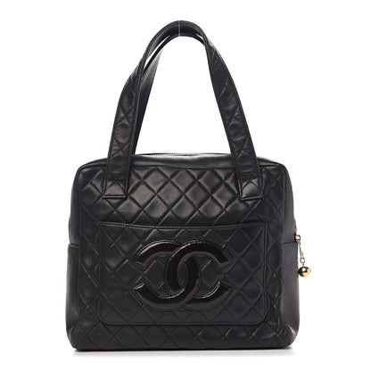 Chanel Lambskin Quilted CC Tote Black 1 of 12