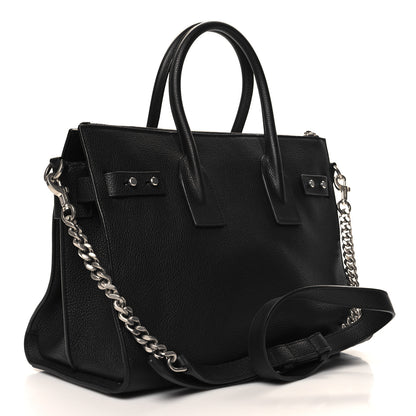 Saint Laurent Grained Calfskin Small Supple Sac De Jour Duffle Black 3 of 10