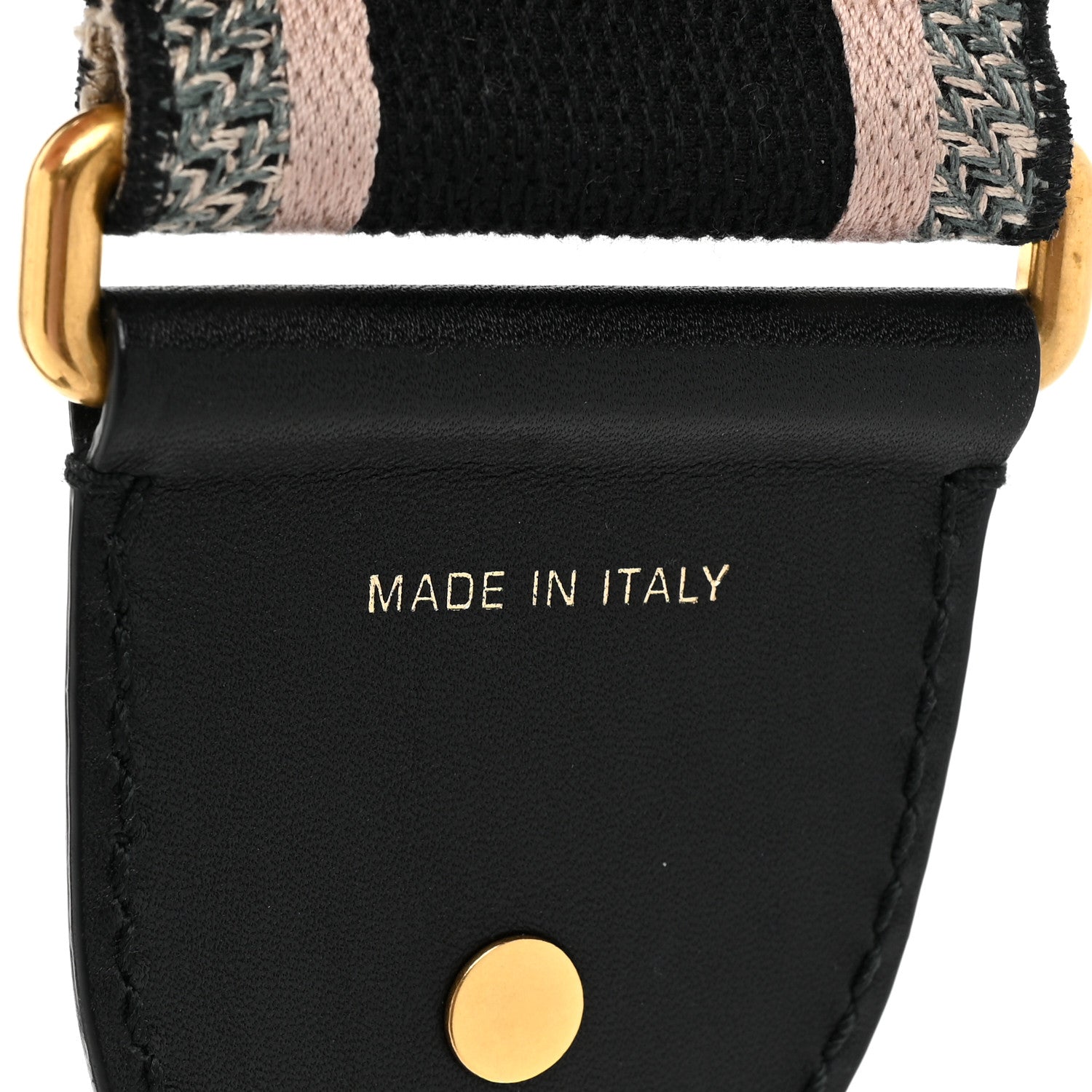 Christian Dior Canvas Embroidered Shoulder Strap Rose Multicolor 4 of 4
