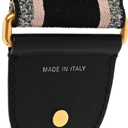 Christian Dior Canvas Embroidered Shoulder Strap Rose Multicolor 4 of 4