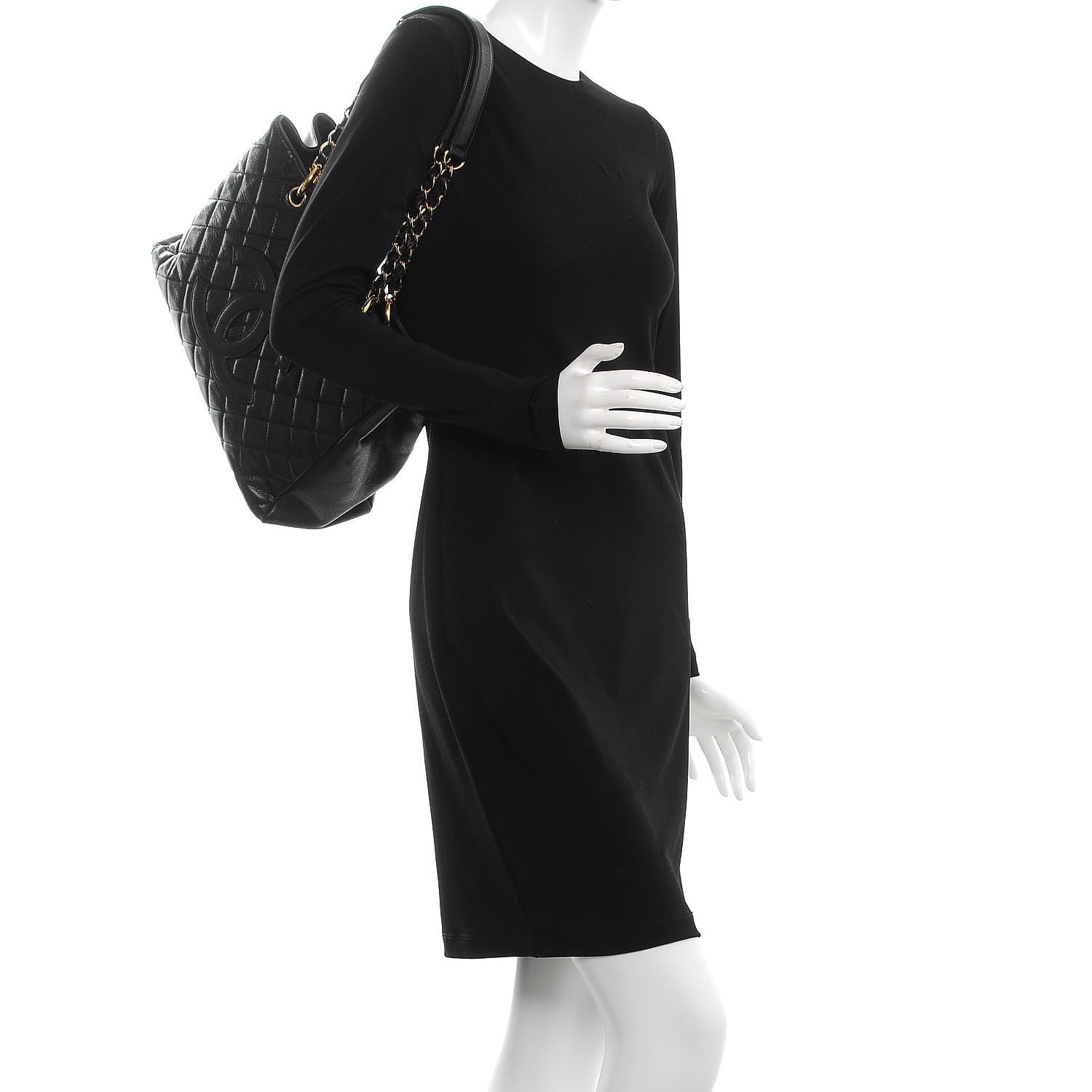 Chanel Caviar Quilted Grand Shopping Tote GST Black 2 of 13