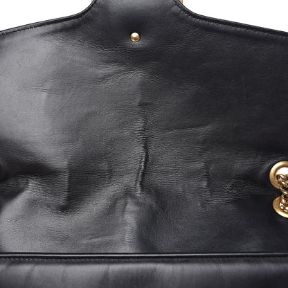 Gucci Calfskin Matelasse Large GG Marmont Shoulder Bag Black 10 of 17