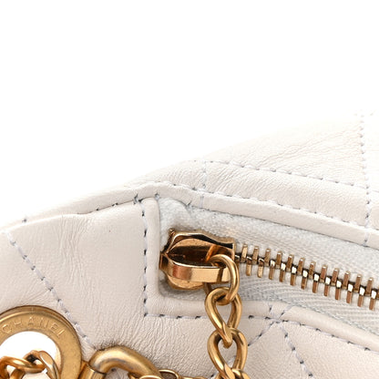 Chanel Lambskin Quilted All About Chains Waist Belt Bag White 11 of 13