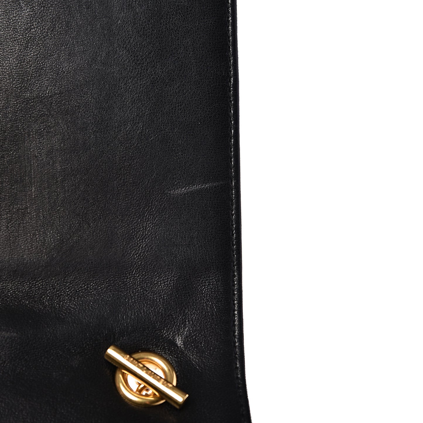Lambskin Matelasse Monogram Vicky Chain Wallet Black