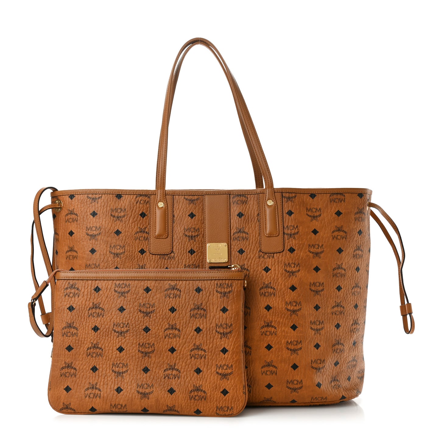 Visetos Large Liz Reversible Shopper Tote Cognac