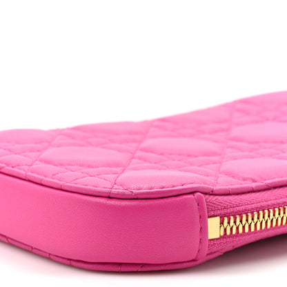 Christian Dior Lambskin Cannage Lady Dior Phone Holder Fuchsia 7 of 8