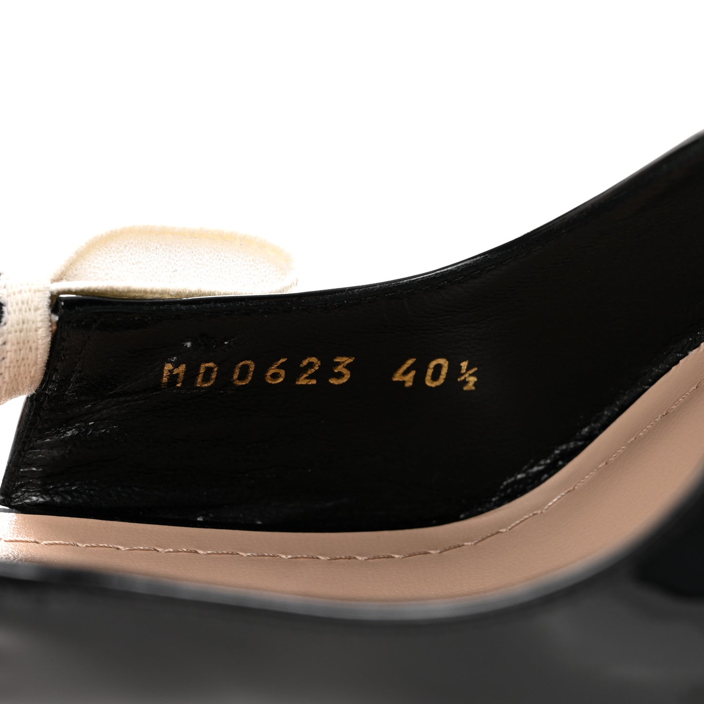 Patent Ribbon J'Adior Slingback 100mm Pumps 40.5 Black