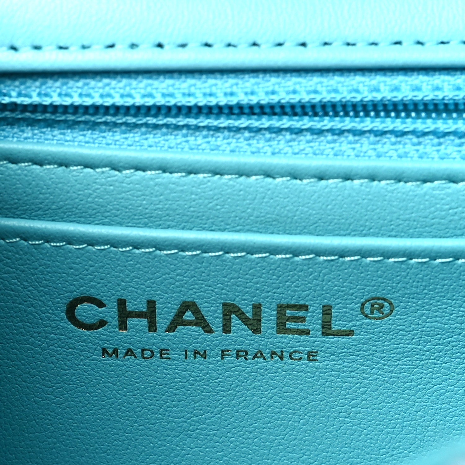 Chanel Wool Tweed Quilted Mini Rectangular Flap Turquoise Light Blue 6 of 11