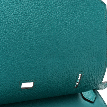 Hermes Taurillon Clemence Jypsiere 28 Bleu Paon 10 of 12