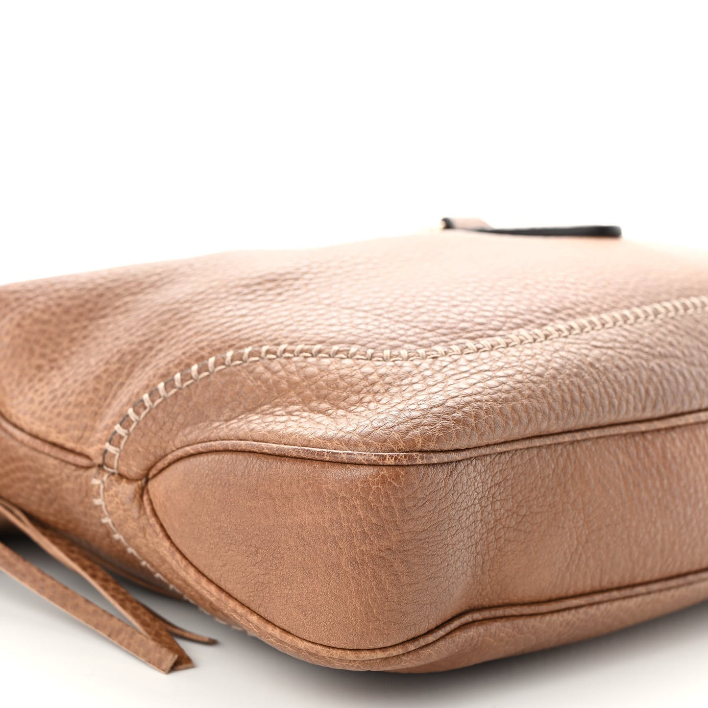 Pebbled Calfskin Medium New Jackie Shoulder Bag Brown