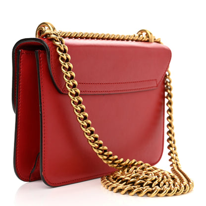 Gucci Calfskin Peony Small Chain Shoulder Bag Hibiscus Red 3 of 14