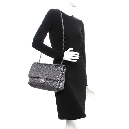 Chanel Metallic Aged Calfskin Quilted 2.55 Reissue 227 Flap Dark Silver 2 of 10