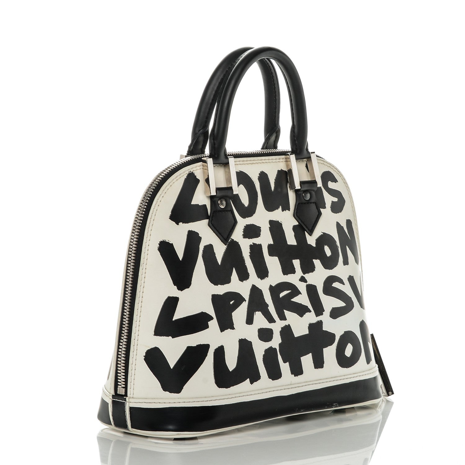 Louis Vuitton Graffiti Alma MM Black 3 of 8
