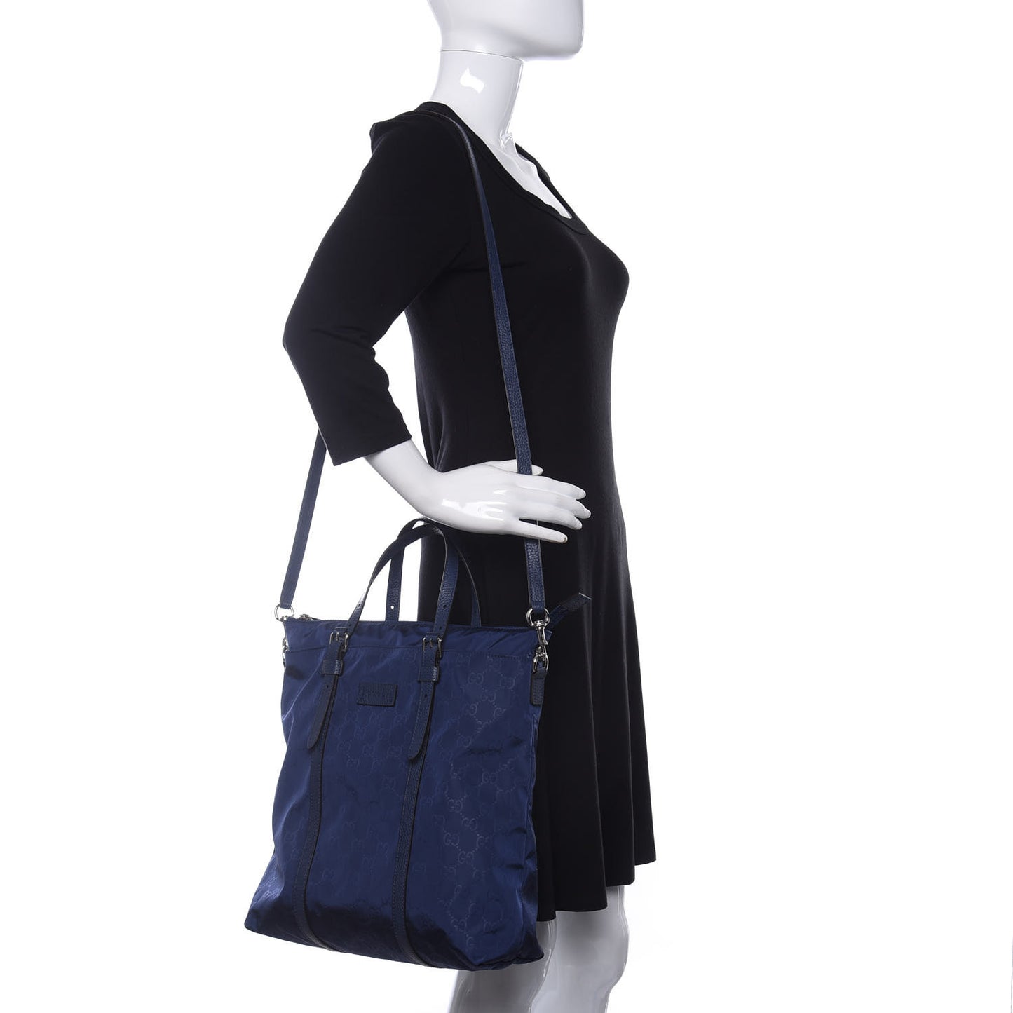 Nylon Monogram Medium Vertical Tote Tide