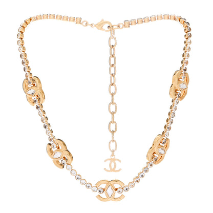 Chanel Metal Crystal CC Marquise Choker Gold 3 of 6