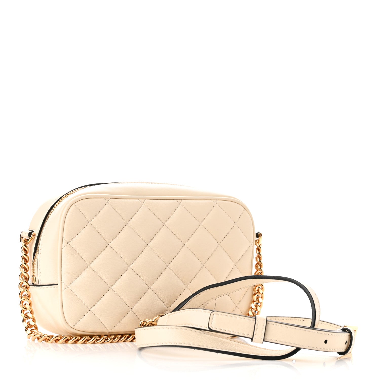 Versace Nappa Quilted La Medusa Camera Bag Off White 3 of 10