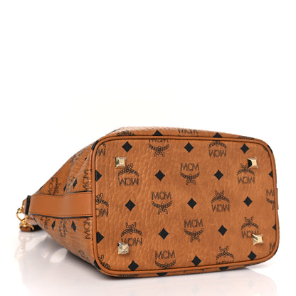 MCM Visetos Small Aren Drawstring Bag Cognac 4 of 8