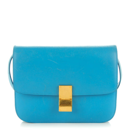 Celine Smooth Calfskin Medium Classic Box Flap Bag Lagoon 1 of 7