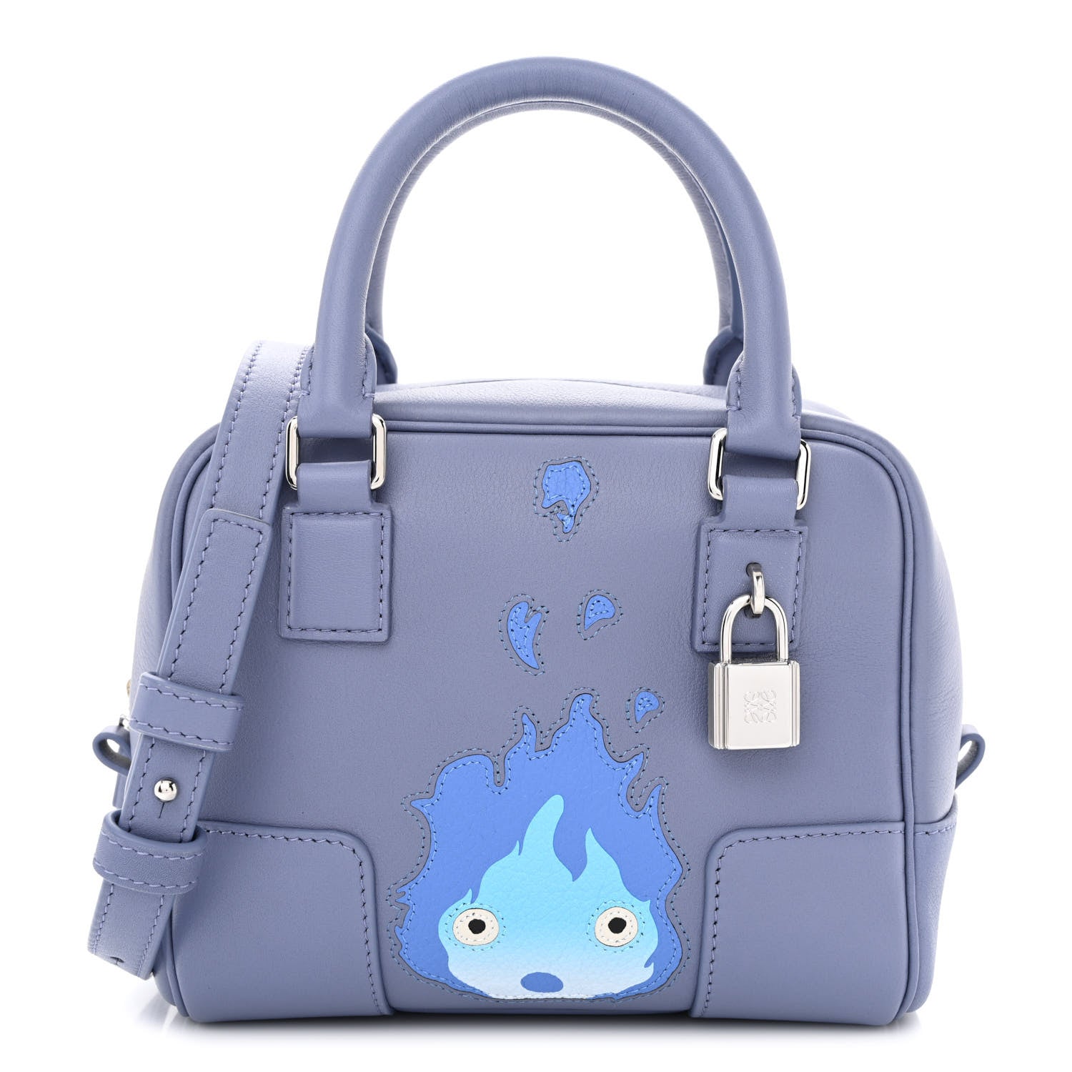 Loewe X HOWLS MOVING CASTLE Satin Calfskin Calcifer Amazona 16 Blueberry 1 of 10