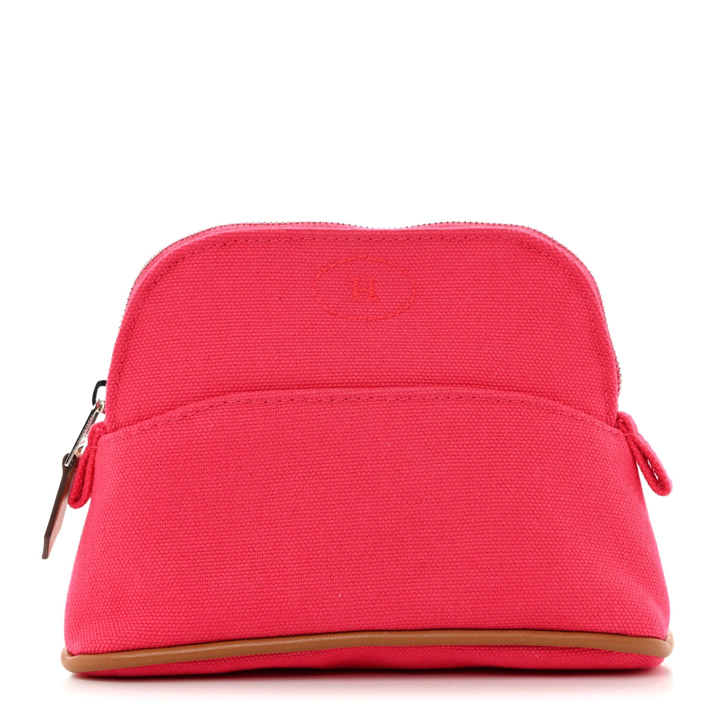 Cotton Canvas Mini Mini Bolide Travel Cosmetic Pouch Hibiscus